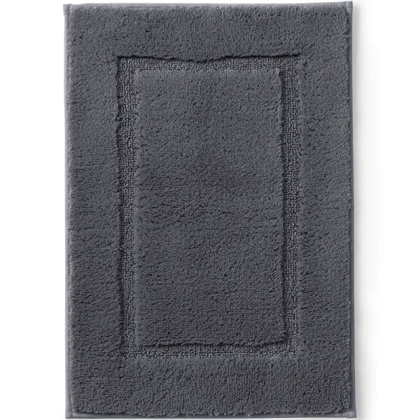 Lands' End Supima Cotton Non-Skid Bath Rug, Grey, 20x33