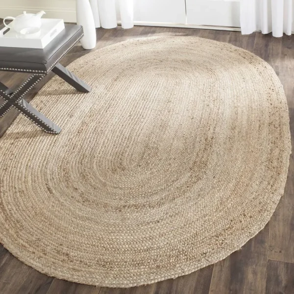 Charlton Home Chatham Light Tan Area Rug - Rug Size: Oval 3' x 5'