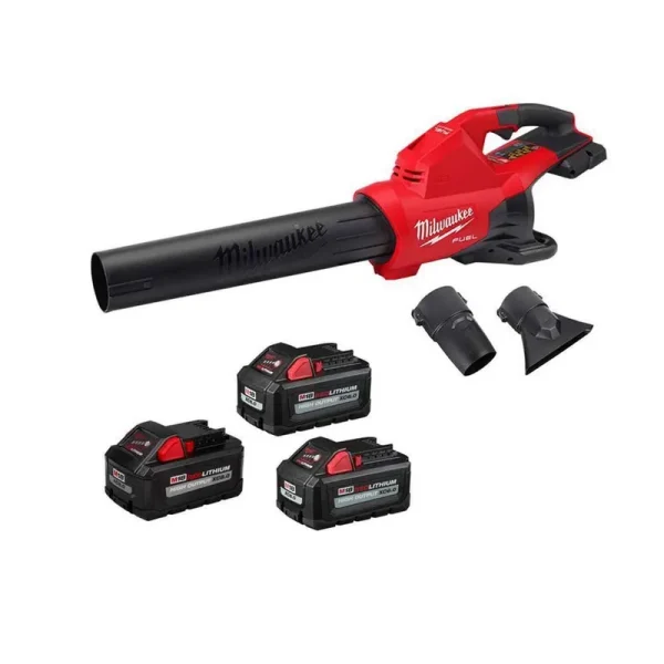 Milwaukee M18 Fuel Dual Battery 145 MPH 600 CFM 18-Volt Lithium-Ion Brushless Cordless Handheld Blower w/(3) Batteries