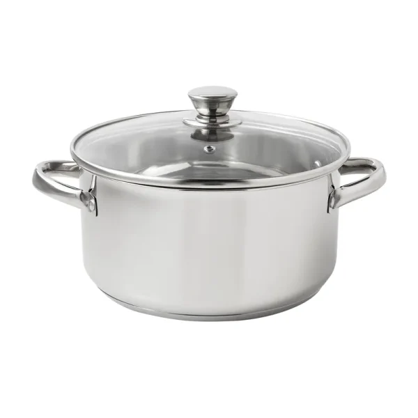 Mainstays Stainless Steel 5-Quart Dutch Oven with Glass Lid, Size: 9.45 inchLarge x 9.45 inchw x 4.88 inchh