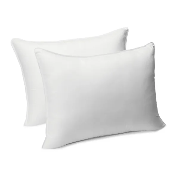 Basics Down Alternative Bed Pillows - Firm Density, King, 2-Pack