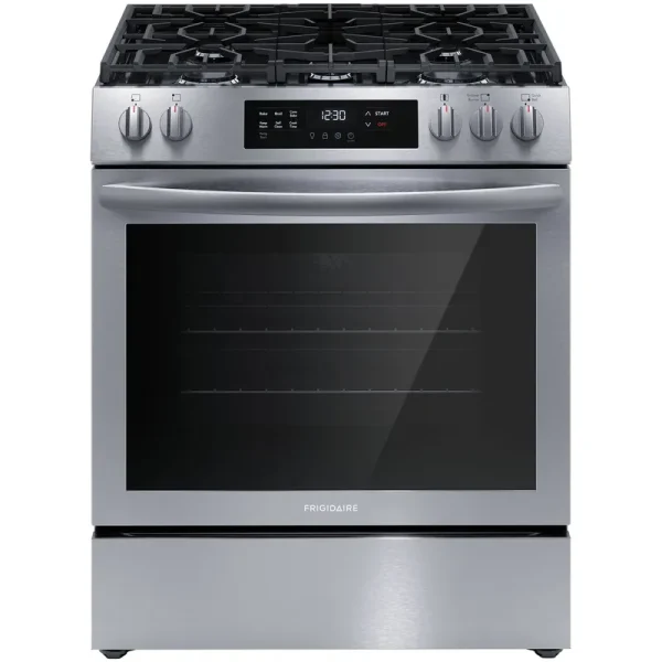Frigidaire 30" Front Control Gas Range with Convection Bake Stainless Steel