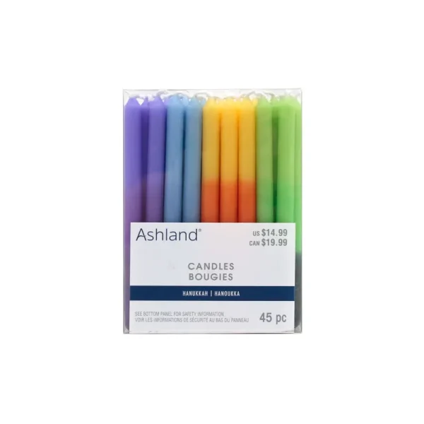 4.5" Multicolor Hanukkah Taper Candles by Ashland 45ct. | Michaels