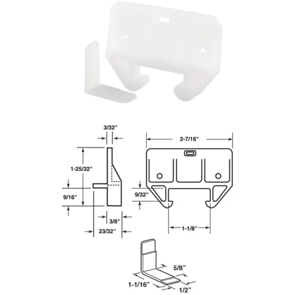 Prime Line R 7224 - Drawer Track Guide & Glides