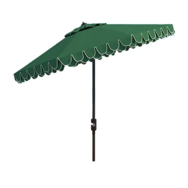 Safavieh 9 ft. Elegant Valance Umbrella, Hunter Green