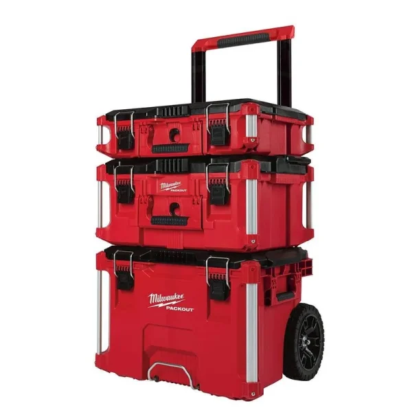 Milwaukee PACKOUT Rolling Modular Stackable Tool Box Storage System Red