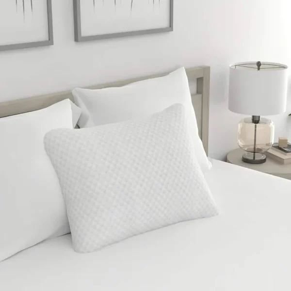 Cooling Memory Foam Standard Size Pillow with Removable Bamboo Cover