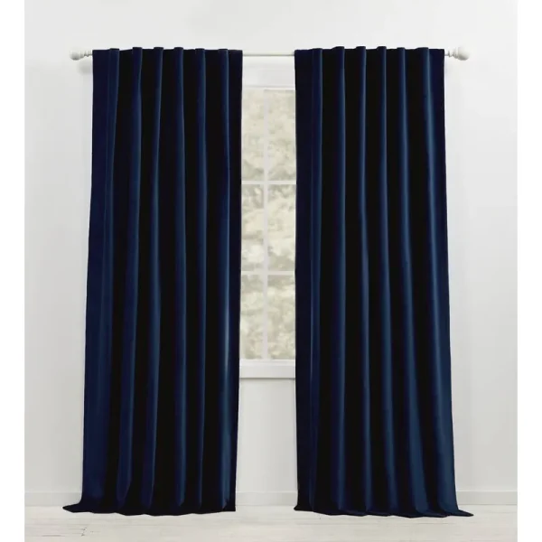 Lauren Ralph Lauren Velvety Room Darkening Solid Velvet with Lining Rod Pocket Curtain Panel Indigo