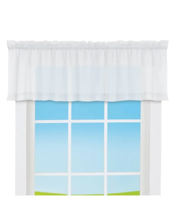 Stylemaster Elegance Sheer Voile Valance, White