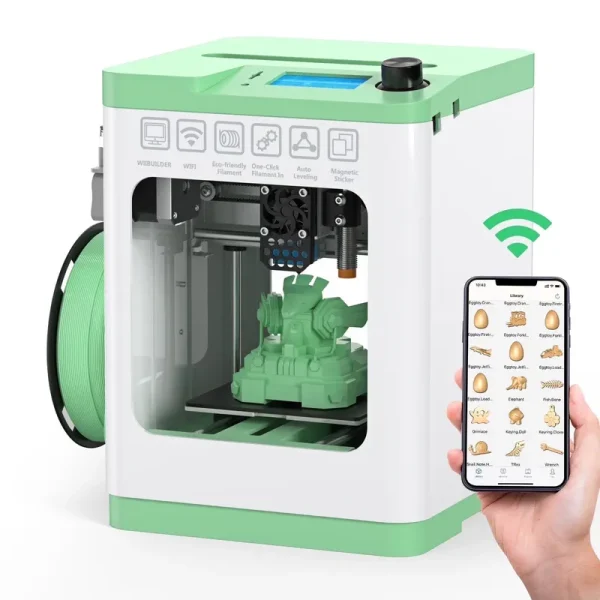 Tina2s 3D Printers with Wifi Control, Fully Assembled and Auto Leveling, Heated Plateform and LED Light, Priting Area 3.9x4.2x3.9 in