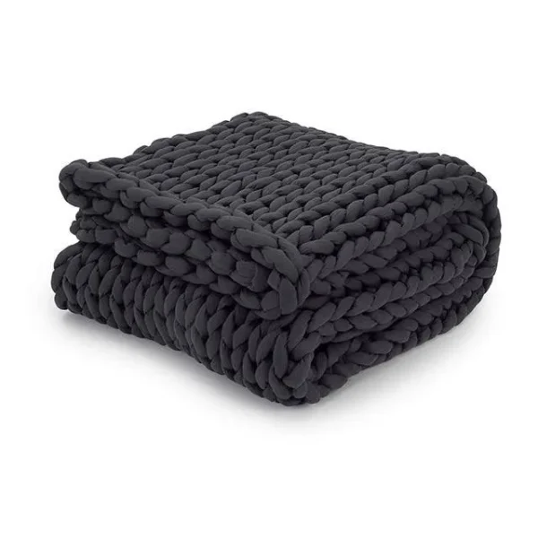 Nuzzie Knit Weighted Blanket 8 lbs / Charcoal