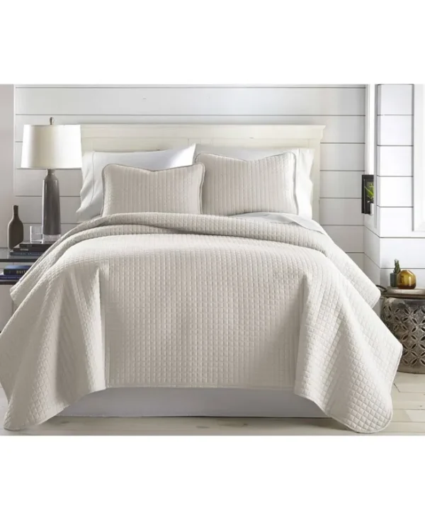 Southshore Fine Linens Oversized Lightweight Quilt and Sham Set - Bone