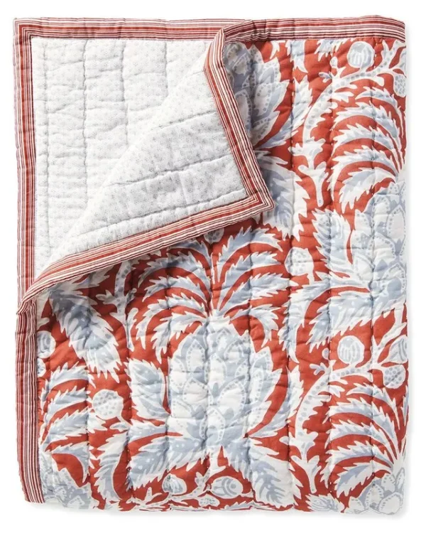 Serena & Lily Artichoke Quilt - Blue - Full or Standard