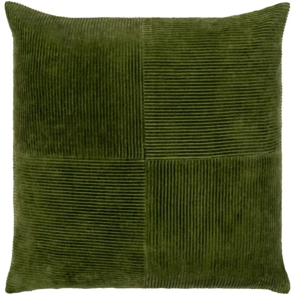 Marissa Quarters Pillow Cover Throw Color: Olive, Size: 22" x 22"