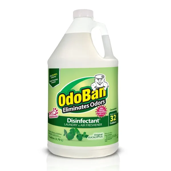 OdoBan Multipurpose Cleaner Concentrate, 1 gal, Original Eucalyptus Scent - Odor Eliminator, Disinfectant, Flood Fire Water Damage Restoration
