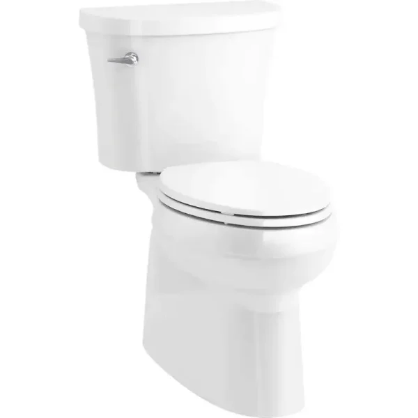 Kohler Gleam 2-Piece Chair Height 1.28 GPF Single Flush Elongated Toilet in White, Seat Included (9-Pack)