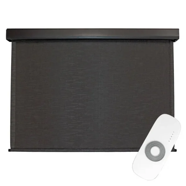 Seasun Siesta Cordless UV Blocking Motorized PVC Premium Exterior Roller Shade 48 in. W x 96 in. L SSE.60.4