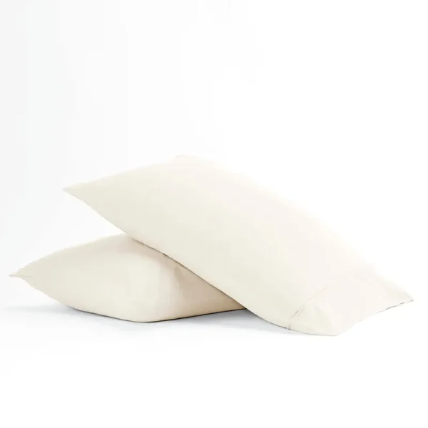 Home Collection Premium Ultra Soft 2 Piece Pillow Case Set, King - Ivory