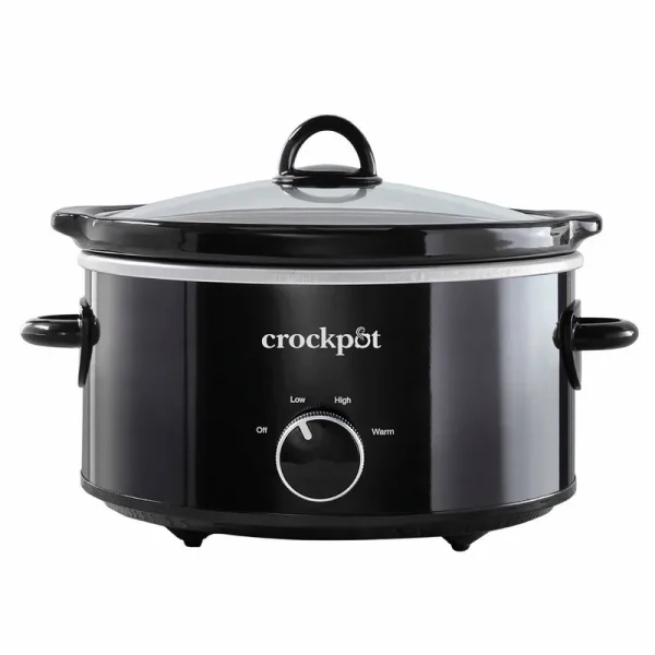 Crock Pot 4 Quart Black Manual Slow Cooker