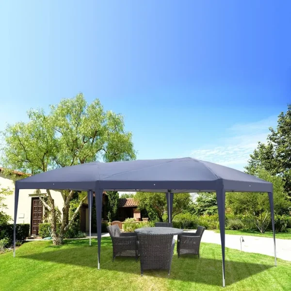 Winado 20-ft x 10-ft Rectangle Blue Pop-Up Canopy | 618134186646