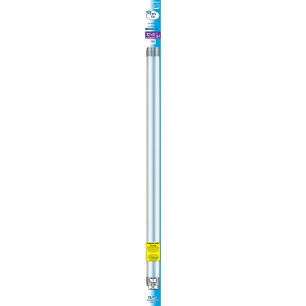 Great Value LED Tube, 17 Watts (32w/40w Equivalent) T8/T12 Replacement Lamp G13 Base, Non-Dimmable, Daylight, 48-inches, 2-Pack, White