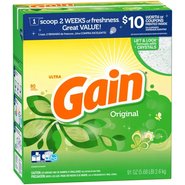 Gain Ultra Original Powder Laundry Detergent 91 oz. Box
