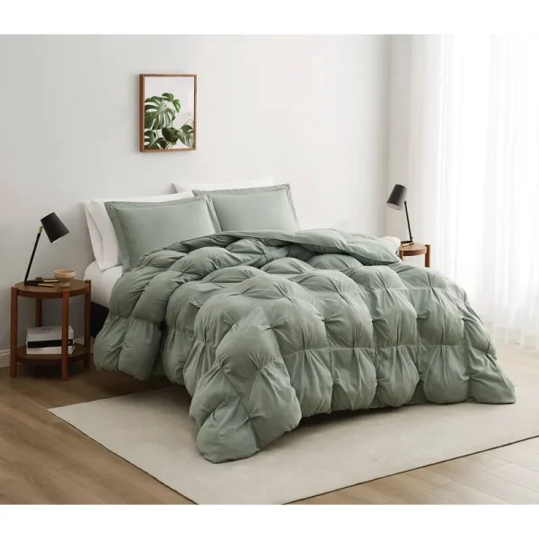 Truly Soft Cloud Puffer Comforter Set - Green - Full - Queen