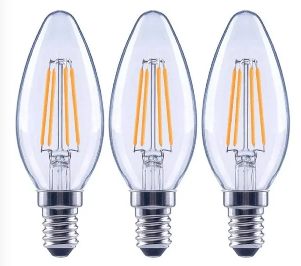 Ecosmart 60-Watt Equivalent B11 E12 Base Dimmable Clear Filament LED Light Bulb; Soft White