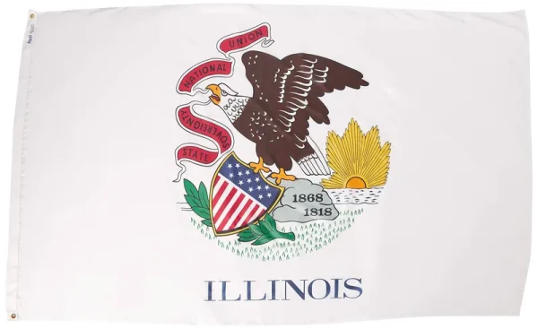 Nylglo 141480 Illinois Flag, 5x8 ft, Nylon