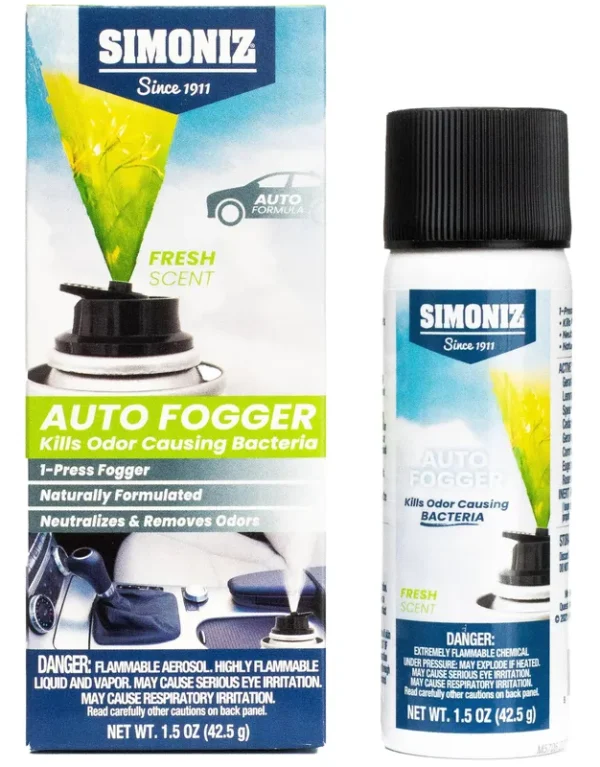 Simoniz Automotive Odor & Bacteria Eliminating Vehicle Fogger/Freshener Fresh Scent, 1.5 oz