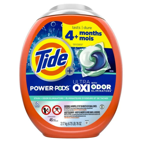 Tide Ultra OXI Power Pods Laundry Detergent Pacs - 45 ct