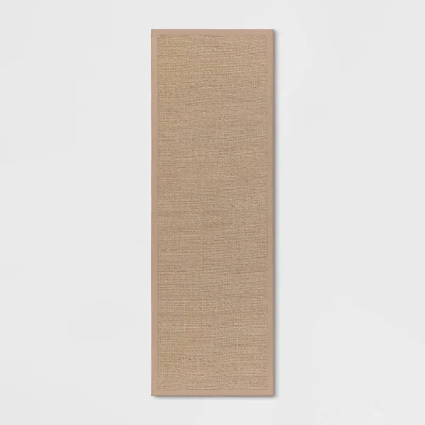 60" x 20" Textured Pet Kitchen Runner Rug Brown - Threshold