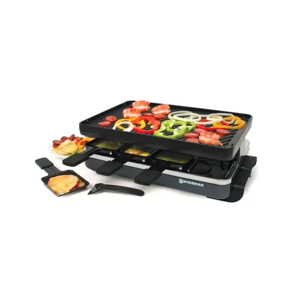 Swissmar Classic Raclette 8 Person Grill W/Cast Iron Grill Plate
