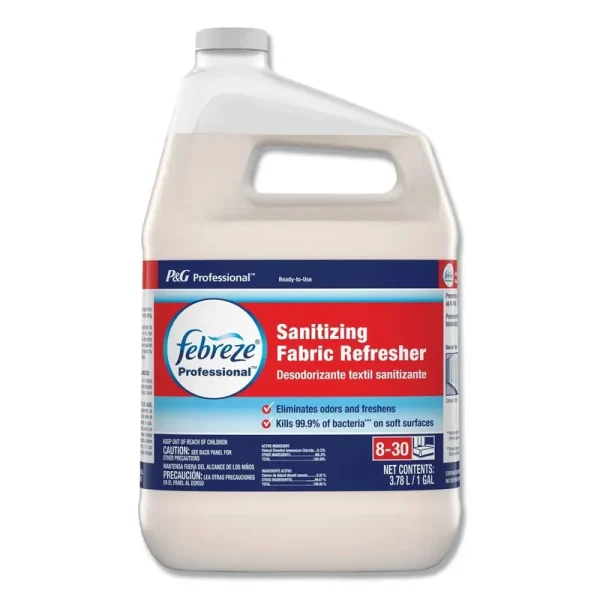 Febreze Professional Sanitizing Fabric Refresher, Bulk Sanitizing Spary for All Fabrics in Hotels, Restaurants and Businesses, Fresh Clean Scent,