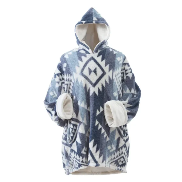 Coleman Blue Wearable Throw Blanket Hoodie