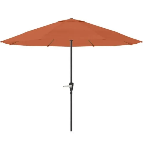 Pure Garden Outdoor Patio Umbrella, 9 ft. Aluminum, Easy Crank,