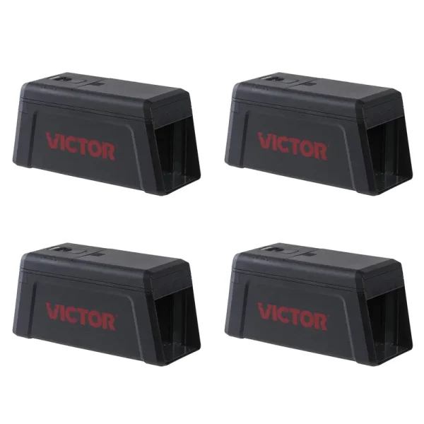 Victor M241 Indoor Electronic Humane Rat and Mouse Trap - No Touch, No See Electric Rat and Mouse Trap - 4 Traps
