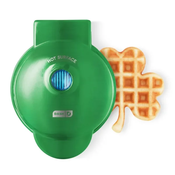 Dash Shamrock Mini Waffle Maker, Green