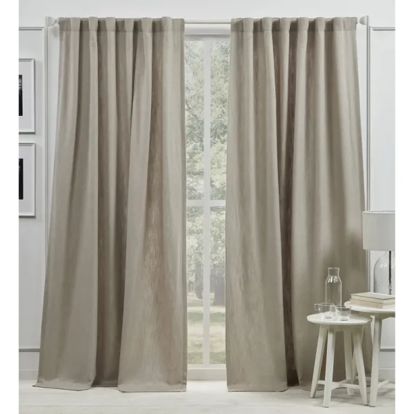 Lauren Ralph Lauren Vienna Light Filtering Back Tab Rod Pocket Curtain Panel - 54X96 - Latte