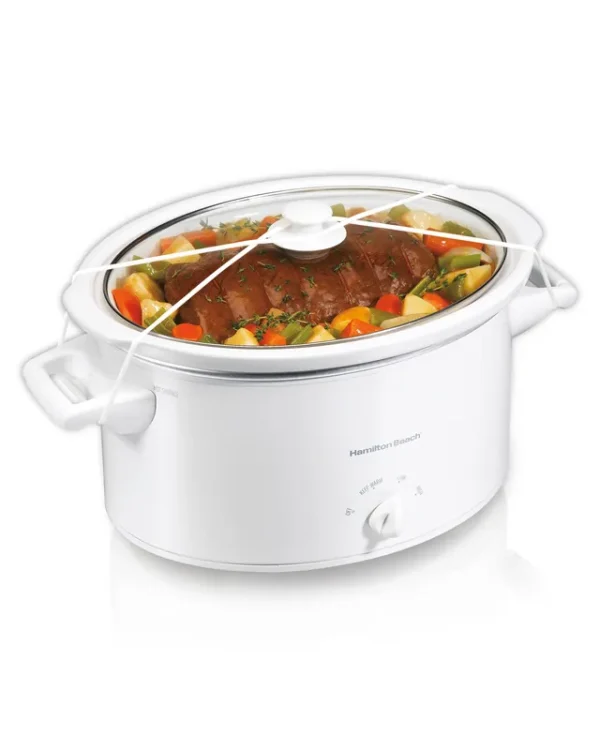 Hamilton Beach 8 Qt Slow Cooker, White