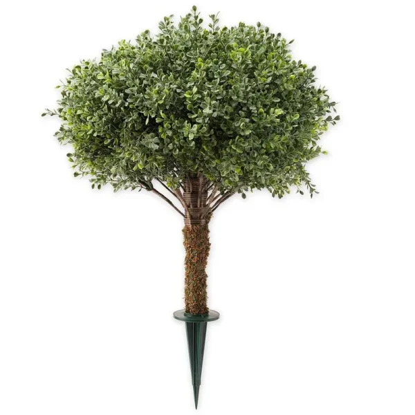 Faux Boxwood Topiary Sphere 15" Dia x 15" H - Plow Hearth