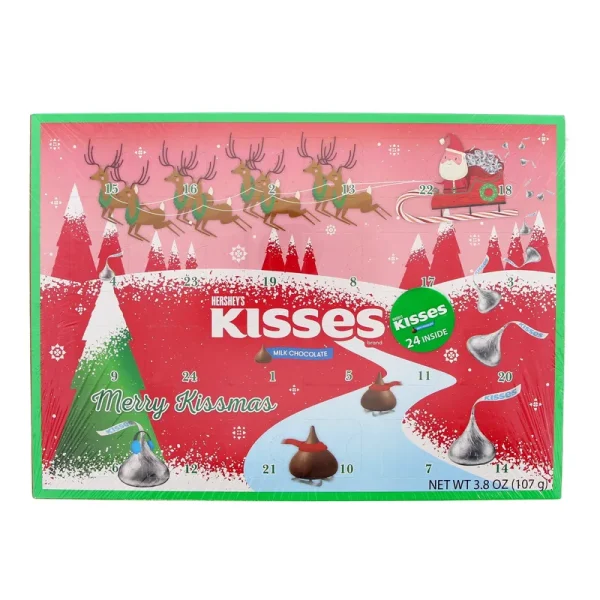 Hershey's Holiday Kisses Milk Chocolate Advent Calendar 3.8 oz