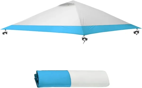 13x13 Canopy Replacement Top Cover, Single Tier Waterproof Instant Canopy Vented Top，silver Coated Oxford Pop up Canopy Replacement Cover for Outdoor Garden Camping(Top Only, 396 * 396cm