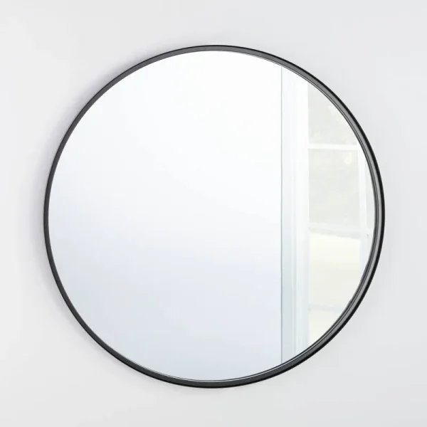 34" Round Decorative Wall Mirror Black - Threshold Designed with Studio McGee