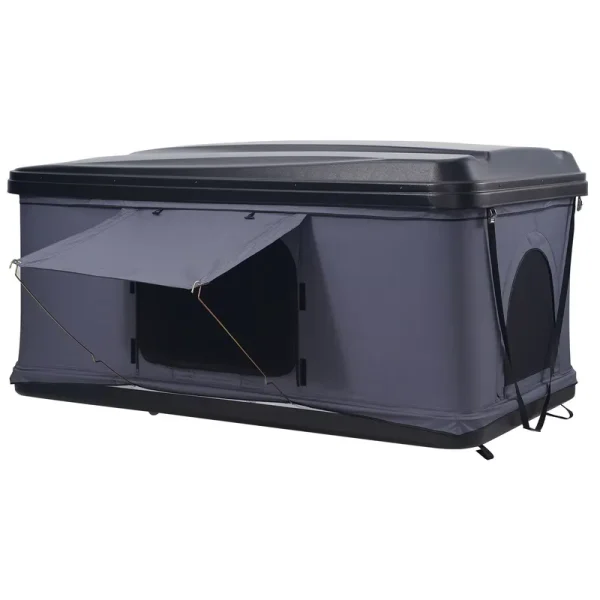 KFFKFF Hard Shell Rooftop Tent, Naturnest Model for 2 - 3 People, Includes Thick Mattress and Telescopic Ladder, Waterproof and Windproof, Suitable for Jeep, SUV, Van, and Pickup Trucks