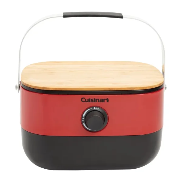 Cuisinart Venture? Portable Gas Grill, Small Camping Grill with Cutting Board and Handle