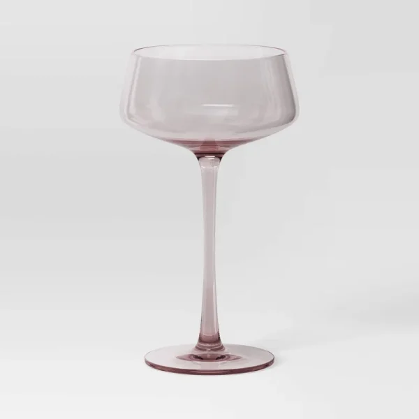 9.8oz Cocktail Coupe Glass Pink - Threshold