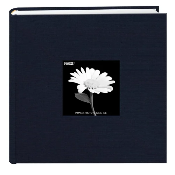 Pioneer Cloth Photo Album w/Frame 9 inch X9 inch -Regal Navy