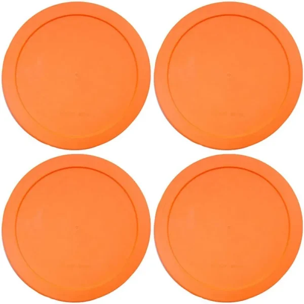IDB | Lids for Pyrex and Anchor Round Glass Containers 4-Cups Blue-6 Pack