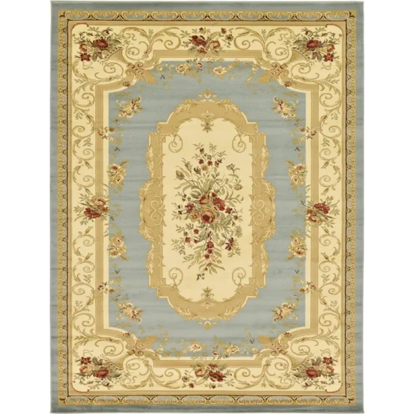 Unique Loom Henry Versailles Area Rug - 9' x 12' Light Blue